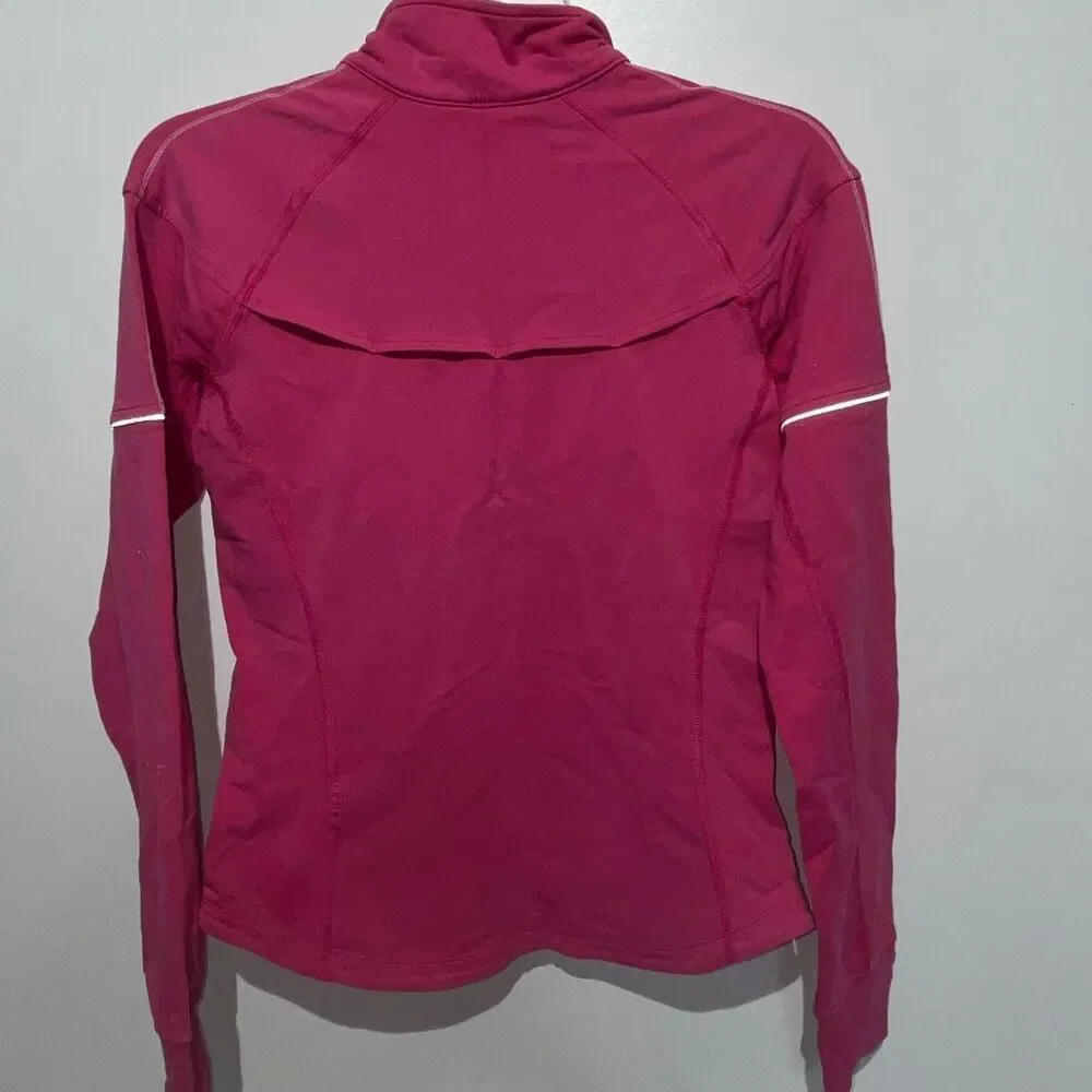 Nike‎ Dri-FIT Womens Small Pink Full Zip Running Track Jacket Thumbholes